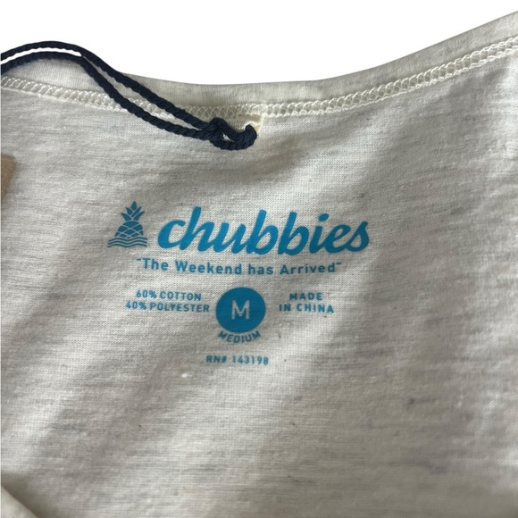 NWT Chubbies Men’s The Wind Slammer Tank in Oatmeal Heather in size M - Picture 4 of 5